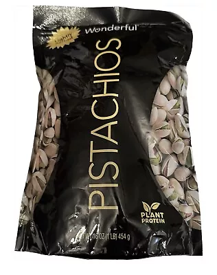 Wonderful Pistachios In-Shell Lightly Salted Nuts 16 Oz Gluten Free Good Sour... • £11.87