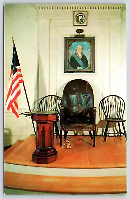 Vintage Postcard The Master's Chair George Washington Masonic National Memorial • $4.75