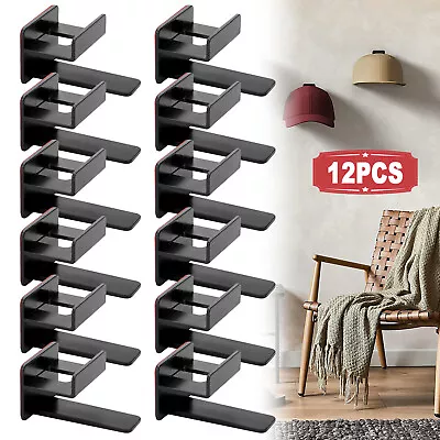 Baseball Cap Hat Rack Wall Door Hanger Holder Storage Organize 12 Hooks Adhesive • $8.10