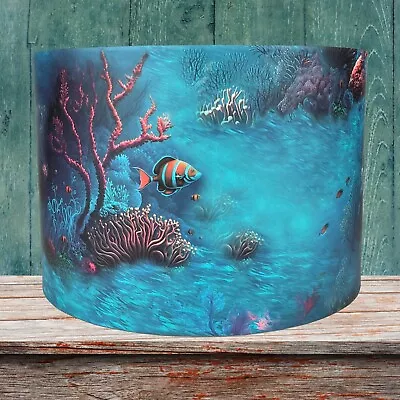 Under The Sea Lamp Shade Ceiling Light Shade Kids Sea Creatures Nursery Bedroom • £28.99