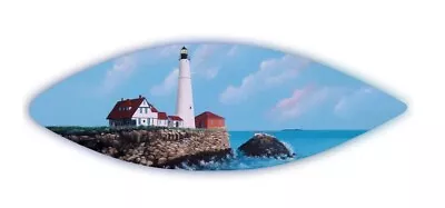 Portland Head Maine Lighthouse Surfboard Wall Art Hand Painted Handcrafted • $169