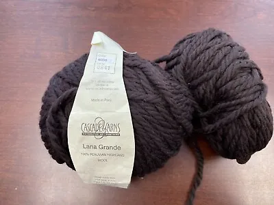 Cascade Yarn Lana Grande 100% Peruvian Wool Highland 2 Skeins 6036 Brown • $15.50