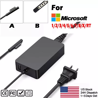 13W-65W AC Adapter Charger For Microsoft Surface Pro 1/2/3/4/5/6/7/8/X Laptop US • $12.49