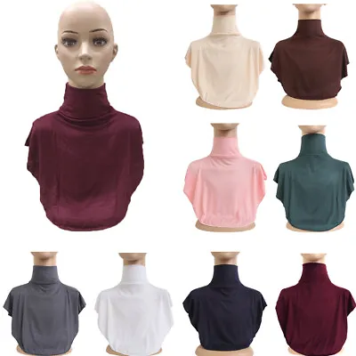 Women Muslim Lady Pullover False Collar Hijab Islam Turtleneck Neck Cover Scarf • £4.43