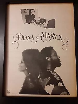 Diana Ross And Marvin Gaye Rare Original Promo Poster Ad Framed! #2 • $79.05