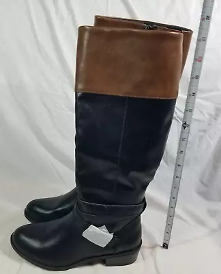 NWOT Arizona Delling Riding Boots In Black And Tan Tall Boots Memory Foam 7M • $26.99