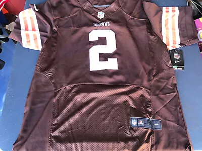 New Nike NFL Cleveland Browns #2 Johnny Manziel Stitched Football Jersey Size 52 • $119.99