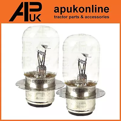 2x Genuine Lucas Headlight Headlamp Bulb For Massey Ferguson 65 135 148 Tractor • £15.99