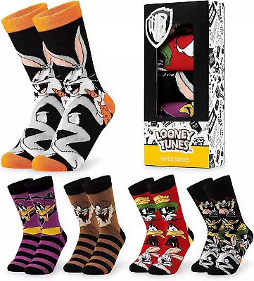 Looney Tunes Mens Socks Space Jam Men's Socks Funny Socks Pack Of 5 • £21.51