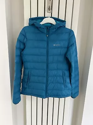 Mountain Warehouse Turquoise Warm Lightly Padded Hooded Full Zip Jacket - Size 8 • £5.99