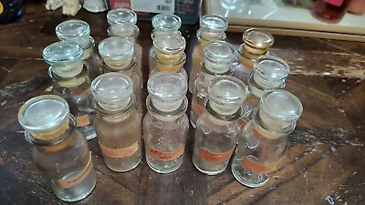 Vintage Glass Spice Bottles Apothecary 15 Bottles • $28