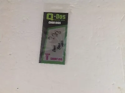 Q-DOS CHOD RIGS BARBED SIZE 8 SHORT RIG Barbed • £2.75