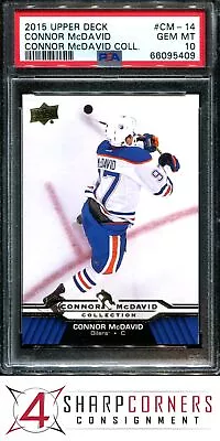 2015 UPPER DECK CONNOR McDAVID COLLECTION #CM-14 RC PSA 10 • $34.52