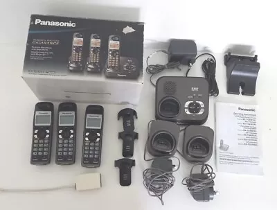 PANASONIC CORDLESS PHONE KX-TG4393 ANSWERING MACHINE &  3 HANDSETS With Manual • $52