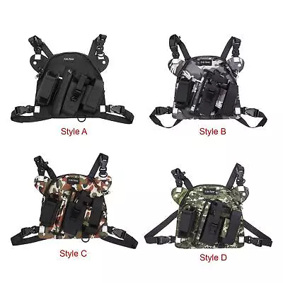 Walkie Talkie Chest Harness Portable Backpack For  Travel Hiking • £26.93