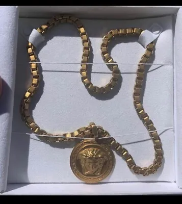 Vintage Versace Medusa Necklace Gold Tone  • $700