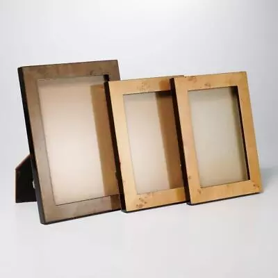 Burlwood Lacquered 4x6 5x7 Vintage Photograph Photo Picture Frame 3pc Lot • $59.99