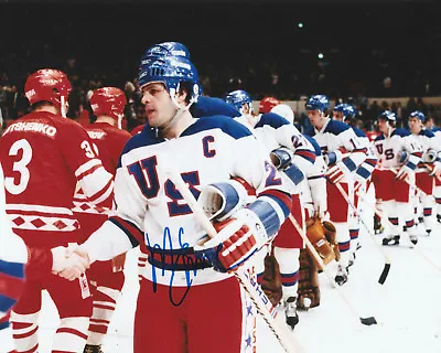 Mike Eruzione Signed Auto'd 8x10 Photo 1980 Usa Olympic Hockey Team Gold Medal B • $39.99