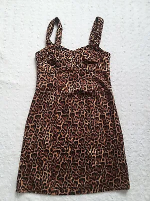 Zara Leopard Print Mini Dress S • £6