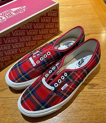 Vans Vault X Pendleton Authentic 44 DX Red Plaid Sz 10 • $90.87