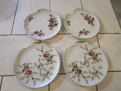 Lot Of Four Moss Rose Snack Plates • $12