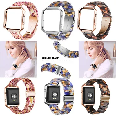 $26.99 • Buy Metal Housing+Resin Accessory Band Wristband Strap Bracelet For Fitbit Blaze