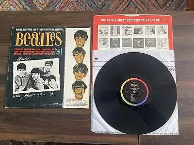 The Beatles SONGS PICTURES & STORIES Vee Jay 1964 Oval Label VJ Inner Sleeve • $18.50