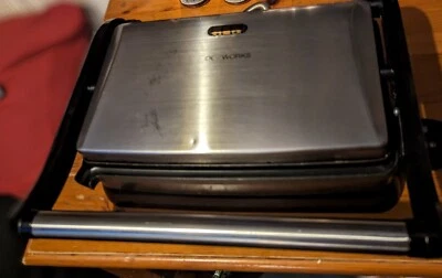 £20 • Buy Cookworks - Stainless Steel Grill Silver - Panini Press Toaster 