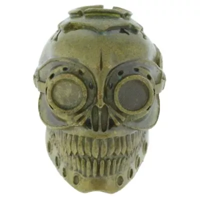 Steampunk Skull Lanyard Bead For Paracord Leather & Other Cords - Techno Silver • $26.50