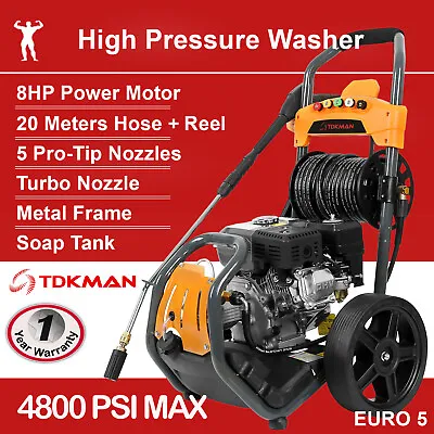 TDKMAN 4800PSI Petrol High Pressure Washer Water Pump Cleaner Gurney Car Boat • $529