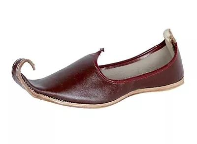 Mens Jutti Nawabi Leather Mojari Khussa Rajasthani Ethnic Shoes US Size 8-12 BR • £36.20