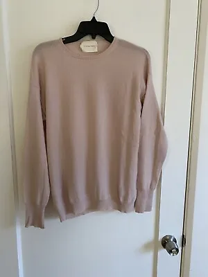 La Garçonne Moderne Cashmere Crewneck Sweater Baby Pink Size Xs • $95