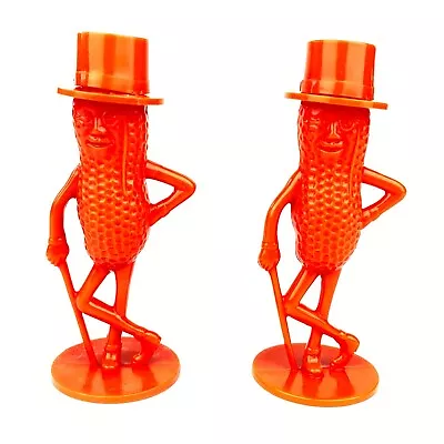 Vintage 1960s Mr. Peanut Red Plastic Salt And Pepper Shakers - 3  Tall • $9.99