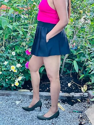 £15.74 • Buy School Girl Micro Mini Skirt With Pockets Women's High Waist Short Pleated 6-24