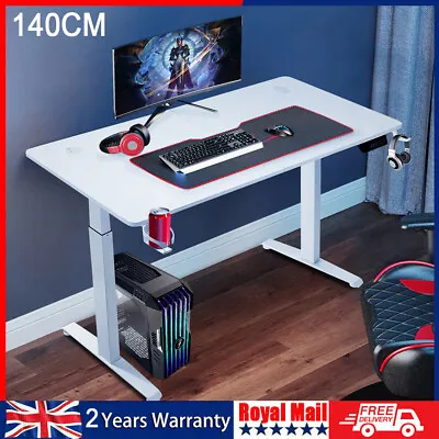 Standing Desk Electric Stand Up Height Adjustable Home Office Table140CM Xxbiw • £119.53