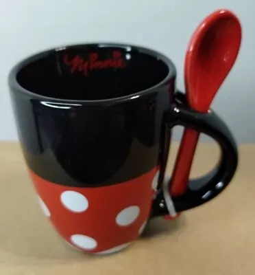 JERRY LEIGH Disney MINNIE MOUSE Polka Dot Mini DEMITASSE ESPRESSO MUG Cup SPOON • $20