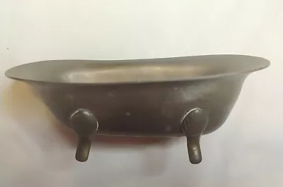 Vintage Interpret Brass Claw Foot Soap Dish Bath Tub W/ Wonderful Patina • $14.99