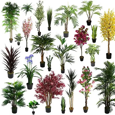 LARGE Artificial Palm Trees Ficus Plants Bamboo Tropical Yukka ULTRA REALISTIC • £38.24