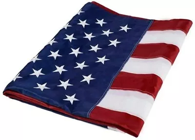 5x8 Ft American Flag Grommet Embroidered  US Flag Brass Flag UV Fade Resist • $19.09
