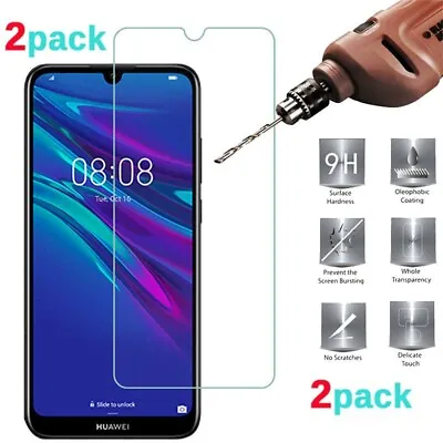Huawei Y6 2019 9H Tempered Glass Film Protector For Premium Protection • £3.75