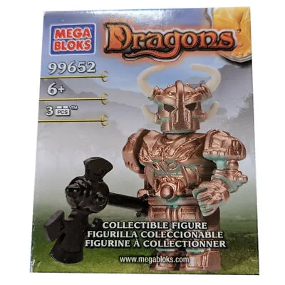 Mega Bloks - Dragons Collectible Figure - KNIGHT With Axe (3 Pieces) • $21.89