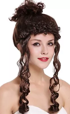 Wig Carnival Ladies Baroque Victorian Updo Curls Braun • £7.74