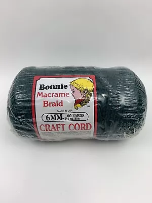 New Vintage Bonnie Macrame Braid 6mm 100 Yard (91 Meters) Craft Cord Forest • $18.99