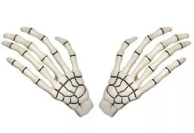 White Skeleton Bone Hands Hair Clip Halloween Horror Accessory Kreepsville 666 • $12.95