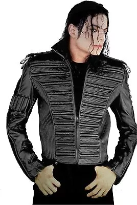 Michael Jackson Man In The Mirror Jacket Black Deluxe Halloween Adult Costume • $130.95