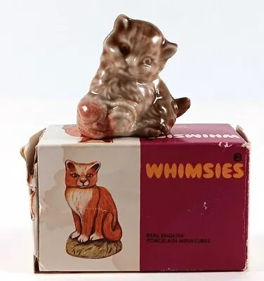 Vintage Wade England Red Rose Tea Whimsie Miniature Kitten With Yarn Figurine • $10.99