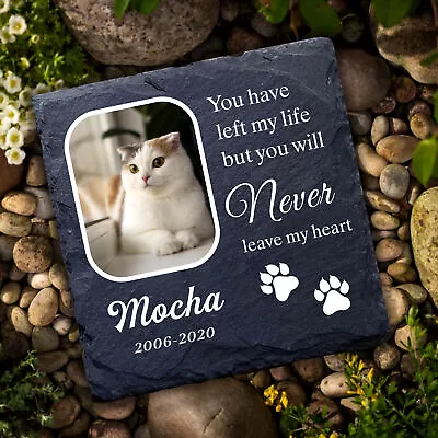 Personalised Dog Cat Memorial Plaque Customized Photo Sign With Stand For Pets • £8.99