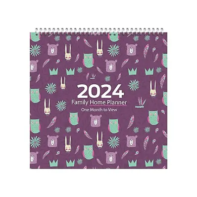 2024 Family Organiser/ Calendar - One Month To View Owls • £9.99