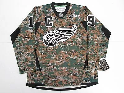 Steve Yzerman Detroit Red Wings Military Camouflage Camo Reebok Hockey Jersey • $174.99