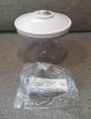 $13.60 • Buy Foodsaver Vacuum Sealer Snail 25 Oz Canister Clear White Lid Tube Brand New